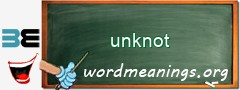 WordMeaning blackboard for unknot